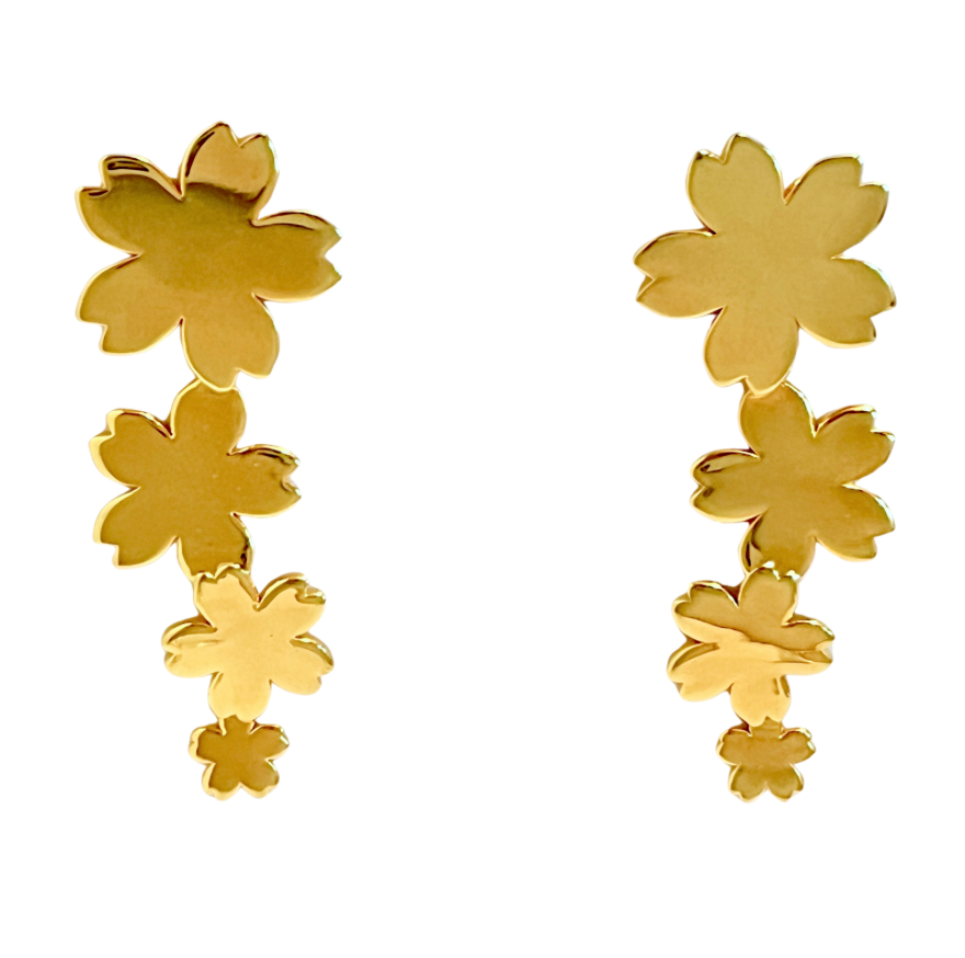 Sakura Sterling Silver Earrings Sakura 925 Silver Earrings