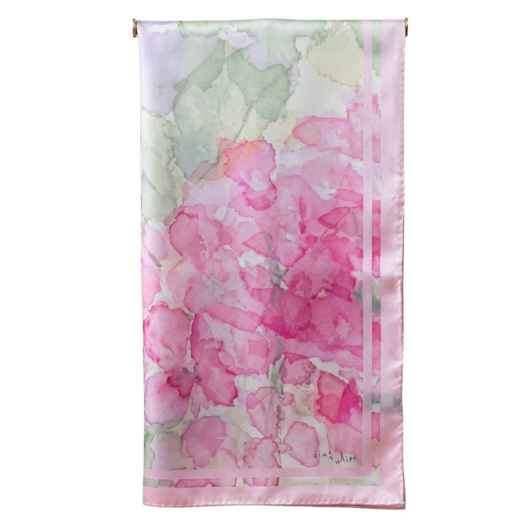 Sakura 100% Silk Scarf — Original Watercolour Print | 櫻花真絲絲巾 原創設計
