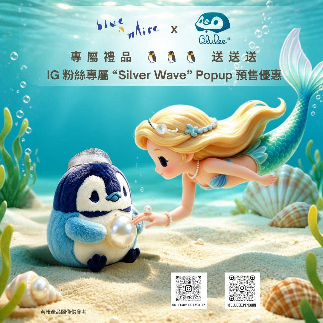 BlueNWhite_x_BluDee 聯承 "Silver Wave" 銀浪 Pop-up市集預售 送 BlueDee 吊飾 付款專用 🔗