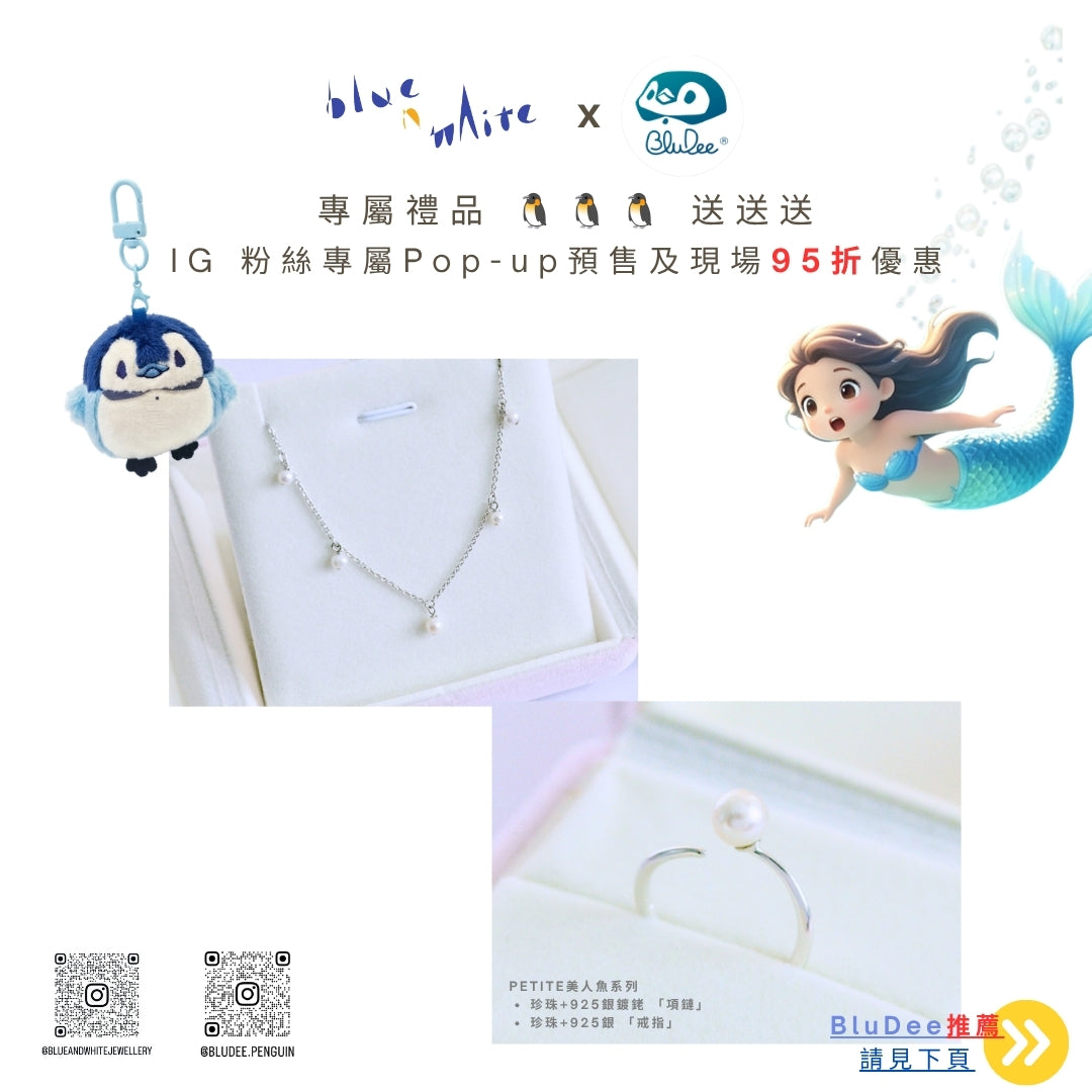 BlueNWhite_x_BluDee 聯承 "Silver Wave" 銀浪 Pop-up市集預售 送 BlueDee 吊飾 付款專用 🔗