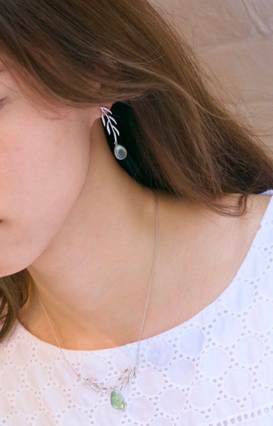 blue n white Authentic Design Healing Earrings 原創設計 治癒系列 S925 耳環